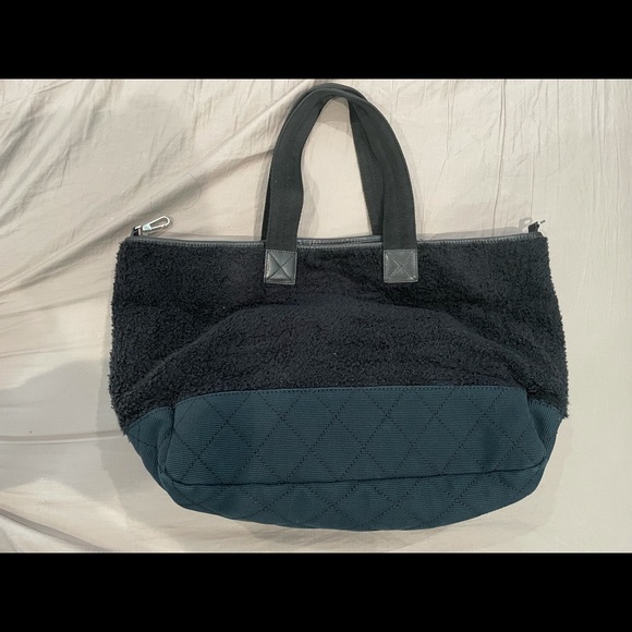 Chanel Vintage Navy Tweed and Cotton Tote Bag - Picture 2 of 10